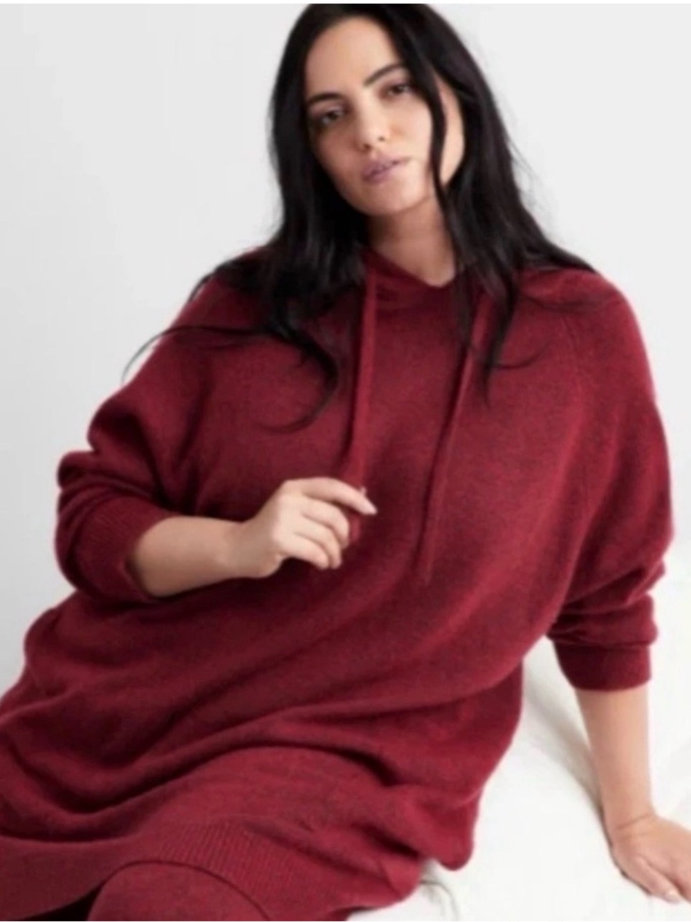 State of Day Women's Indulge & Rest Loungewear Tunic Hoodie Maraschino Heather M